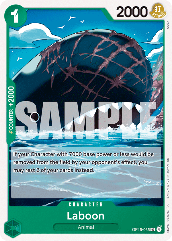 Laboon Adventure On Kami's Island - OP-15 One Piece Card Laboon Adventure On Kami's Island - OP-15 One Piece Card