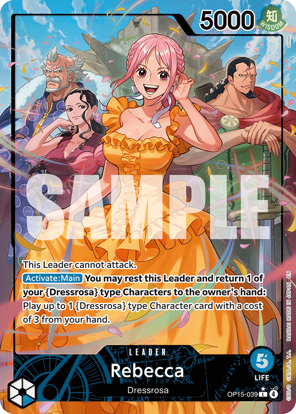 Rebecca Adventure On Kami's Island - OP-15 One Piece Card Rebecca Adventure On Kami's Island - OP-15 One Piece Card