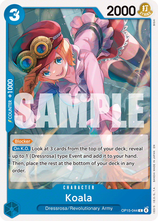 Koala Adventure On Kami's Island - OP-15 One Piece Card Koala Adventure On Kami's Island - OP-15 One Piece Card