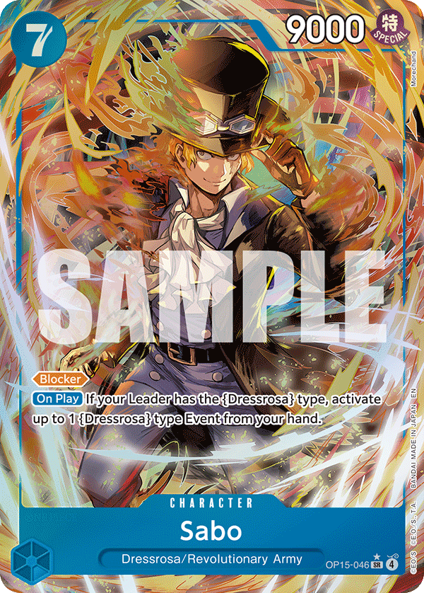 Sabo Adventure On Kami's Island - OP-15 One Piece Card Sabo Adventure On Kami's Island - OP-15 One Piece Card