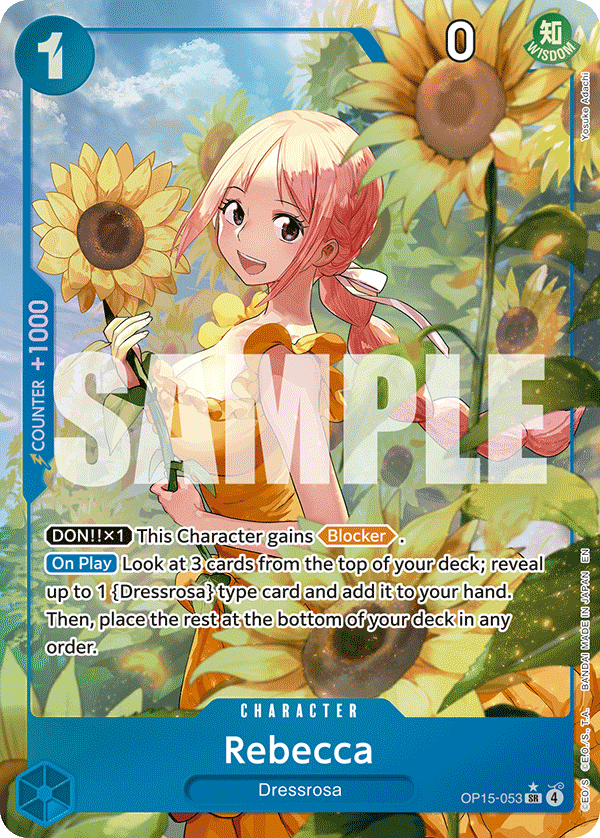 Rebecca Adventure On Kami's Island - OP-15 One Piece Card Rebecca Adventure On Kami's Island - OP-15 One Piece Card