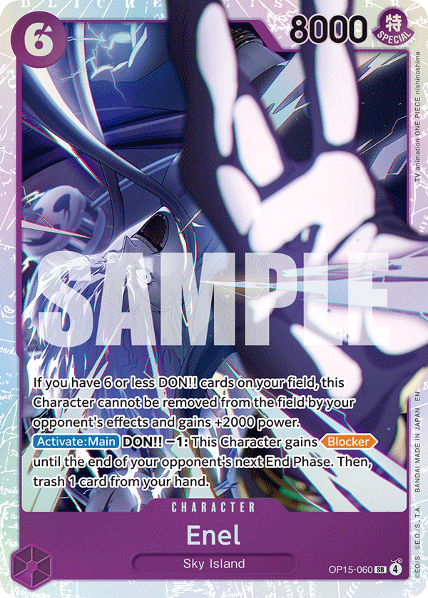 Enel Adventure On Kami's Island - OP-15 One Piece Card Enel Adventure On Kami's Island - OP-15 One Piece Card