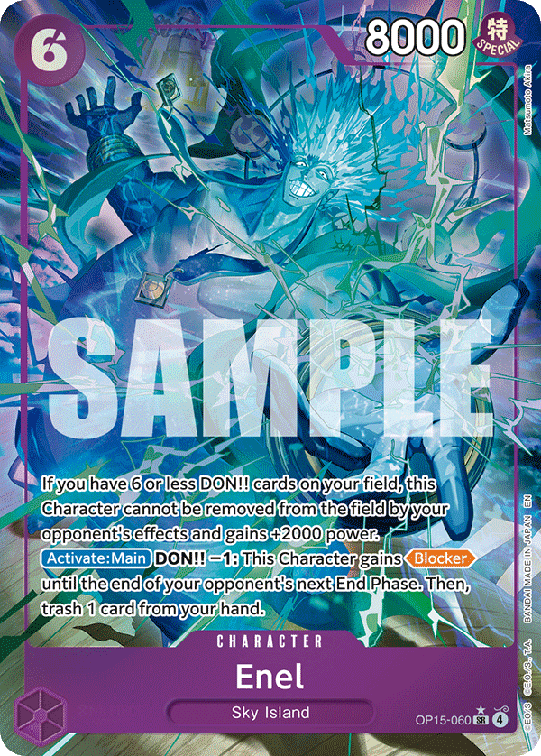 Enel Adventure On Kami's Island - OP-15 One Piece Card Enel Adventure On Kami's Island - OP-15 One Piece Card