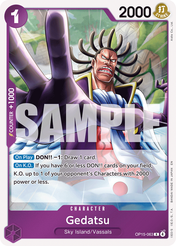 Gedatsu Adventure On Kami's Island - OP-15 One Piece Card Gedatsu Adventure On Kami's Island - OP-15 One Piece Card