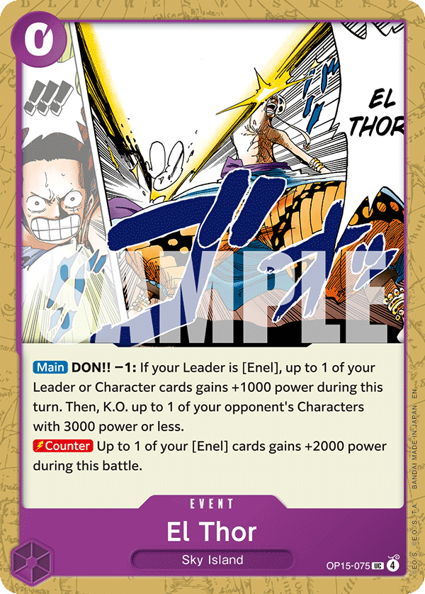 El Thor Adventure On Kami's Island - OP-15 One Piece Card El Thor Adventure On Kami's Island - OP-15 One Piece Card