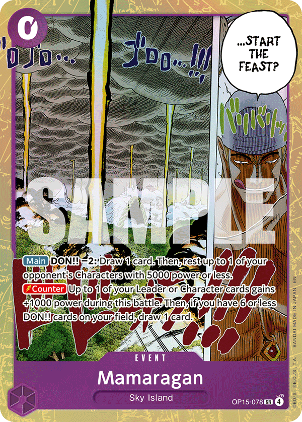 Mamaragan Adventure On Kami's Island - OP-15 One Piece Card Mamaragan Adventure On Kami's Island - OP-15 One Piece Card