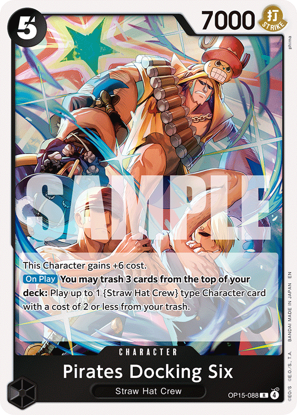 Pirates Docking Six Adventure On Kami's Island - OP-15 One Piece Card Pirates Docking Six Adventure On Kami's Island - OP-15 One Piece Card