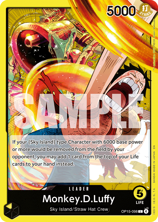 Monkey.D.Luffy Adventure On Kami's Island - OP-15 One Piece Card Monkey.D.Luffy Adventure On Kami's Island - OP-15 One Piece Card
