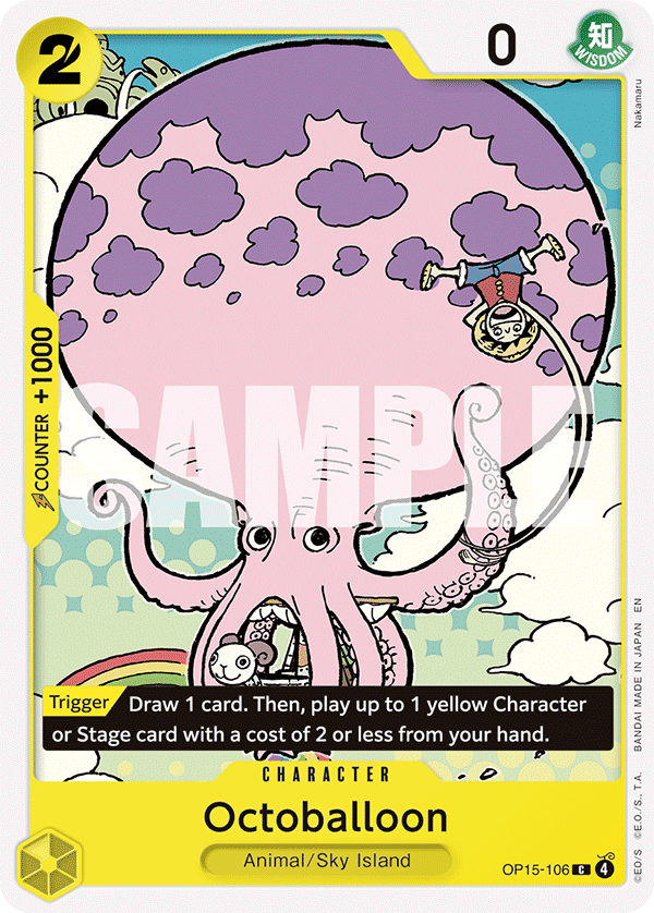 Octoballoon Adventure On Kami's Island - OP-15 One Piece Card Octoballoon Adventure On Kami's Island - OP-15 One Piece Card