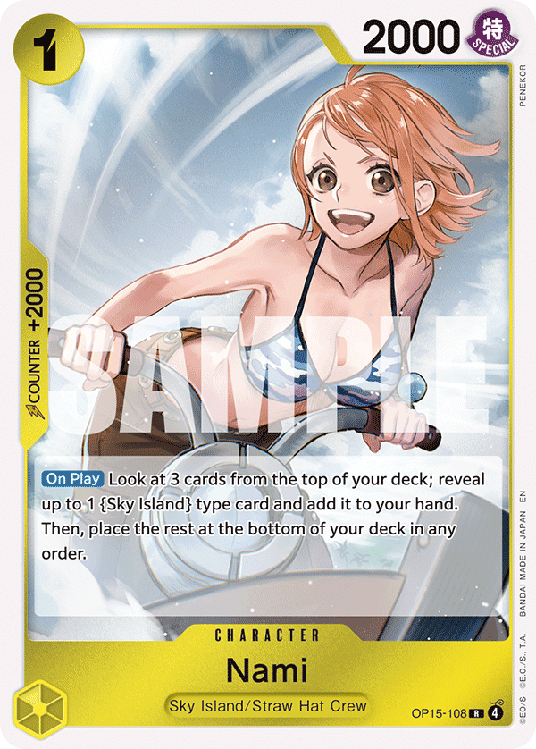 Nami Adventure On Kami's Island - OP-15 One Piece Card Nami Adventure On Kami's Island - OP-15 One Piece Card
