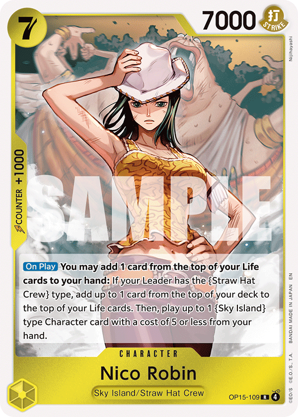Nico Robin Adventure On Kami's Island - OP-15 One Piece Card Nico Robin Adventure On Kami's Island - OP-15 One Piece Card
