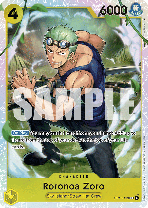 Roronoa Zoro Adventure On Kami's Island - OP-15 One Piece Card Roronoa Zoro Adventure On Kami's Island - OP-15 One Piece Card