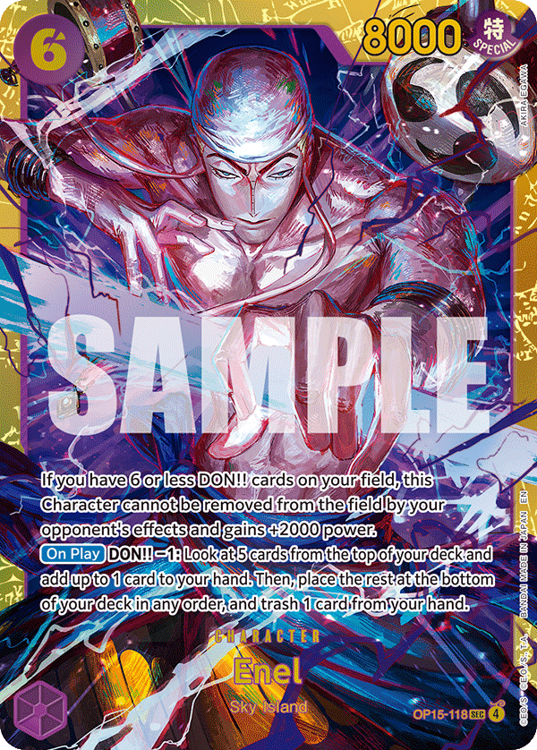 Enel Adventure On Kami's Island - OP-15 One Piece Card Enel Adventure On Kami's Island - OP-15 One Piece Card