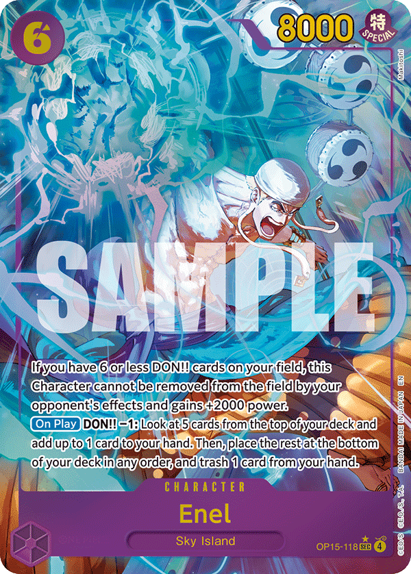 Enel Adventure On Kami's Island - OP-15 One Piece Card Enel Adventure On Kami's Island - OP-15 One Piece Card