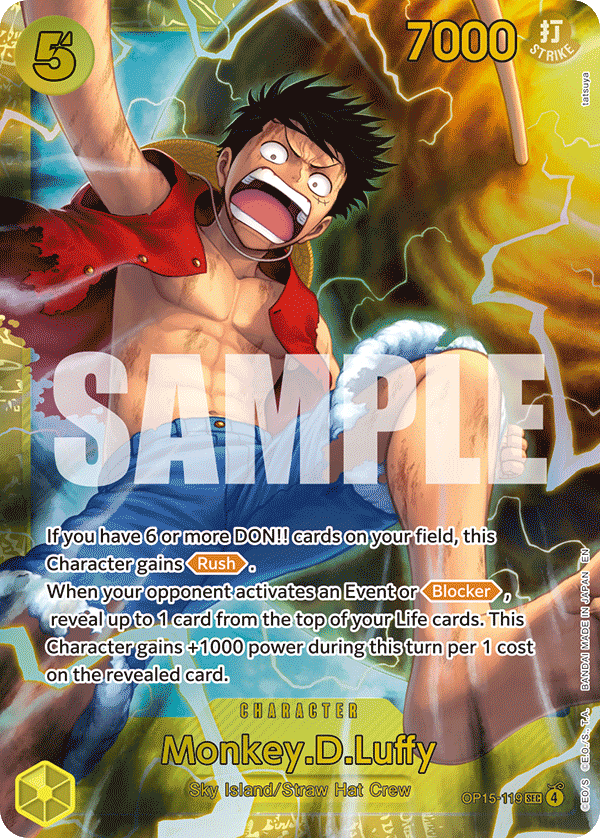 Monkey.D.Luffy Adventure On Kami's Island - OP-15 One Piece Card Monkey.D.Luffy Adventure On Kami's Island - OP-15 One Piece Card