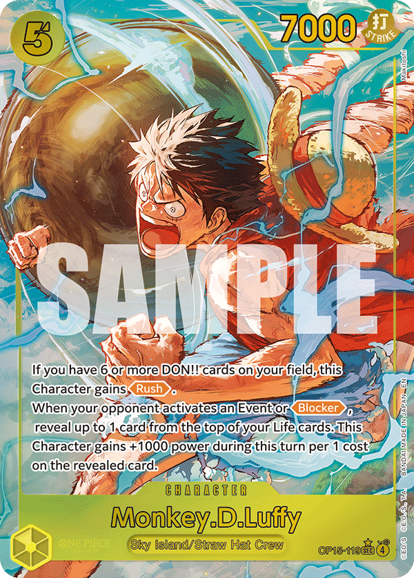 Monkey.D.Luffy Adventure On Kami's Island - OP-15 One Piece Card Monkey.D.Luffy Adventure On Kami's Island - OP-15 One Piece Card