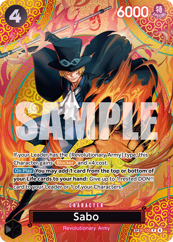 Sabo Adventure On Kami's Island - OP-15 One Piece Card Sabo Adventure On Kami's Island - OP-15 One Piece Card