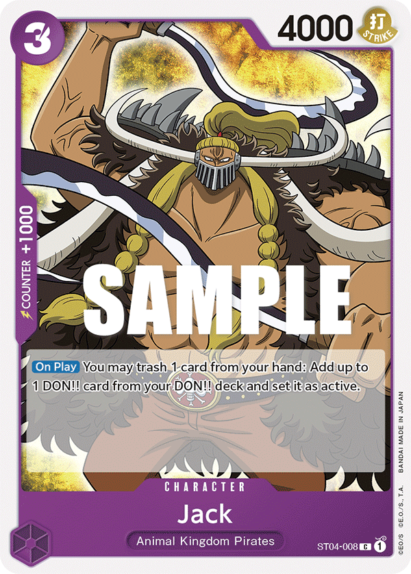 Jack Animal Kingdom Pirates Starter Deck - ST-04 One Piece Card Jack Animal Kingdom Pirates Starter Deck - ST-04 One Piece Card