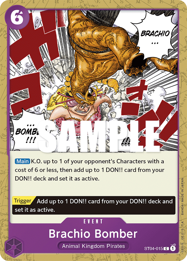 Brachio Bomber Animal Kingdom Pirates Starter Deck - ST-04 One Piece Card Brachio Bomber Animal Kingdom Pirates Starter Deck - ST-04 One Piece Card