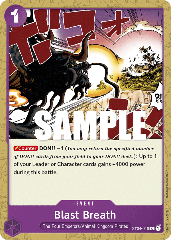 Blast Breath Animal Kingdom Pirates Starter Deck - ST-04 One Piece Card Blast Breath Animal Kingdom Pirates Starter Deck - ST-04 One Piece Card