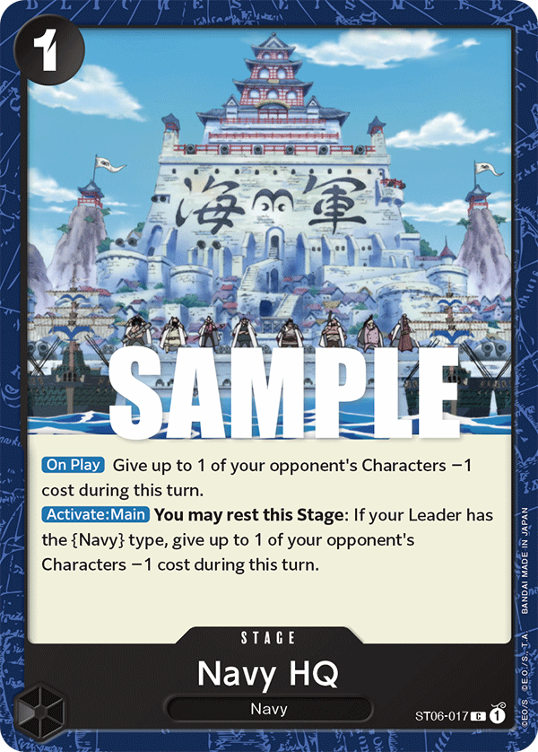 Navy HQ Absolute Justice Starter Deck - ST-06 One Piece Card Navy HQ Absolute Justice Starter Deck - ST-06 One Piece Card