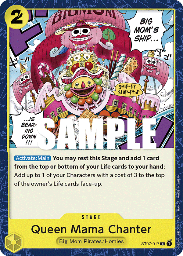 Queen Mama Chanter Big Mom Pirates Starter Deck - ST-07 One Piece Card Queen Mama Chanter Big Mom Pirates Starter Deck - ST-07 One Piece Card