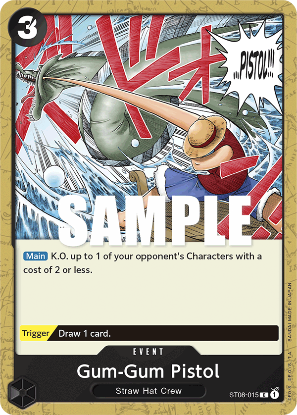 Gum-Gum Pistol Monkey D.Luffy Starter Deck - ST-08 One Piece Card Gum-Gum Pistol Monkey D.Luffy Starter Deck - ST-08 One Piece Card