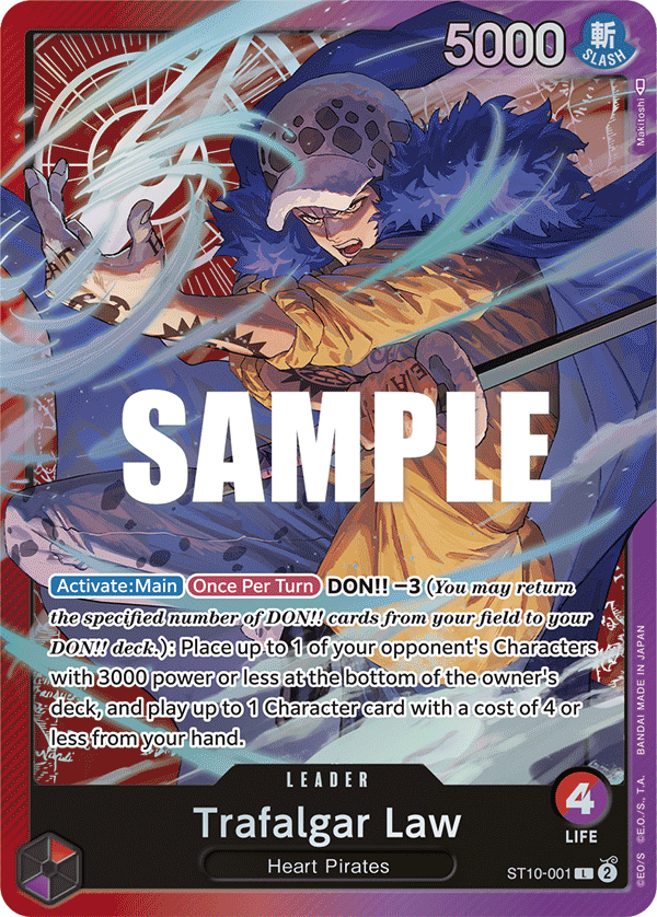 Trafalgar Law The Three Captains Ultra Deck - ST-10 One Piece Card Trafalgar Law The Three Captains Ultra Deck - ST-10 One Piece Card
