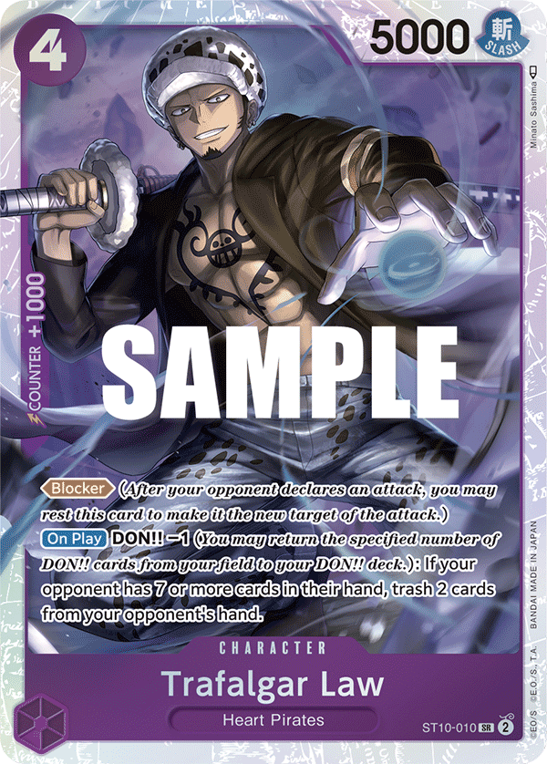 Trafalgar Law The Three Captains Ultra Deck - ST-10 One Piece Card Trafalgar Law The Three Captains Ultra Deck - ST-10 One Piece Card