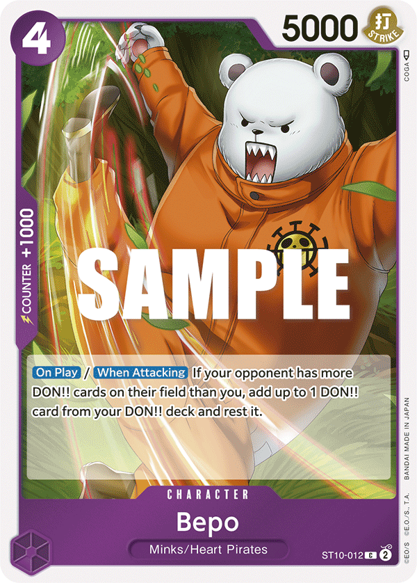 Bepo The Three Captains Ultra Deck - ST-10 One Piece Card Bepo The Three Captains Ultra Deck - ST-10 One Piece Card