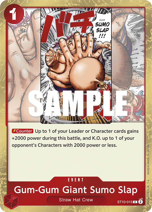 Gum-Gum Giant Sumo Slap The Three Captains Ultra Deck - ST-10 One Piece Card Gum-Gum Giant Sumo Slap The Three Captains Ultra Deck - ST-10 One Piece Card