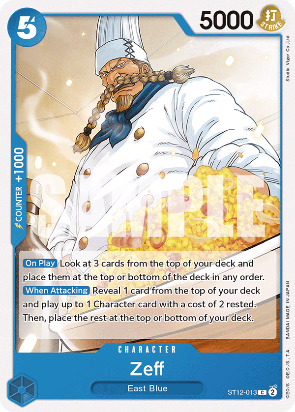 Zeff Zoro and Sanji Starter Deck - ST-12 One Piece Card Zeff Zoro and Sanji Starter Deck - ST-12 One Piece Card