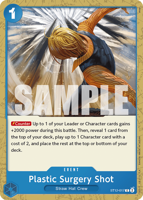 Plastic Surgery Shot Zoro and Sanji Starter Deck - ST-12 One Piece Card Plastic Surgery Shot Zoro and Sanji Starter Deck - ST-12 One Piece Card