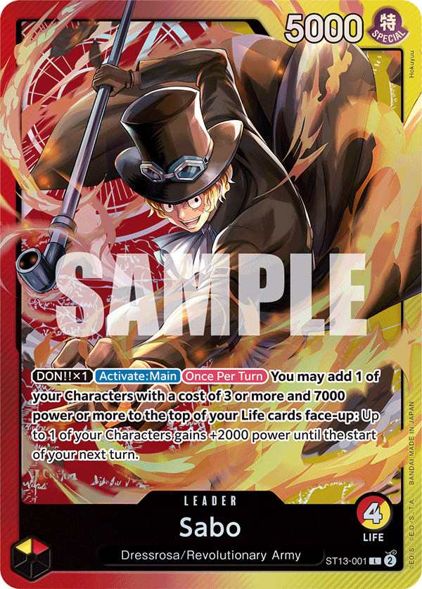Sabo The Three Brothers Ultra Deck - ST-13 One Piece Card Sabo The Three Brothers Ultra Deck - ST-13 One Piece Card