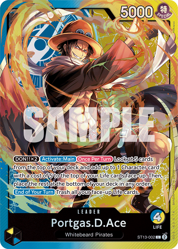 Portgas.D.Ace The Three Brothers Ultra Deck - ST-13 One Piece Card Portgas.D.Ace The Three Brothers Ultra Deck - ST-13 One Piece Card