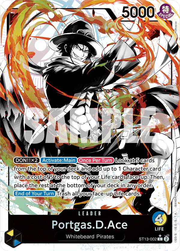 Portgas.D.Ace The Three Brothers Ultra Deck - ST-13 One Piece Card Portgas.D.Ace The Three Brothers Ultra Deck - ST-13 One Piece Card