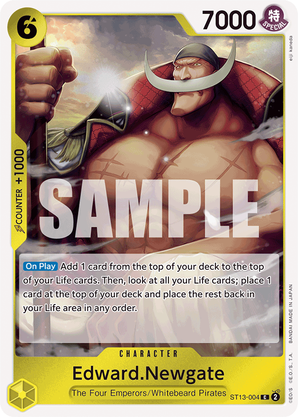 Edward.Newgate The Three Brothers Ultra Deck - ST-13 One Piece Card Edward.Newgate The Three Brothers Ultra Deck - ST-13 One Piece Card