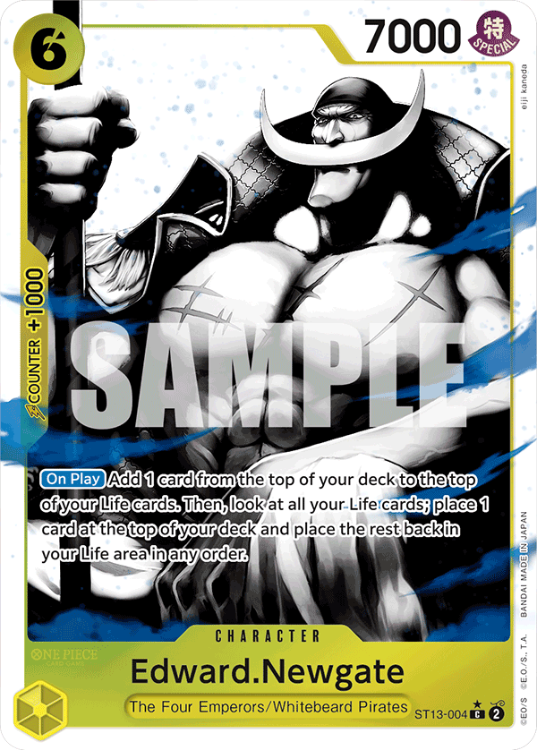 Edward.Newgate The Three Brothers Ultra Deck - ST-13 One Piece Card Edward.Newgate The Three Brothers Ultra Deck - ST-13 One Piece Card
