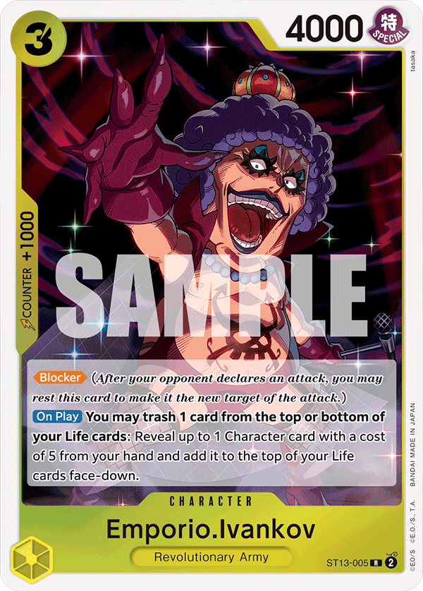 Emporio.Ivankov The Three Brothers Ultra Deck - ST-13 One Piece Card Emporio.Ivankov The Three Brothers Ultra Deck - ST-13 One Piece Card