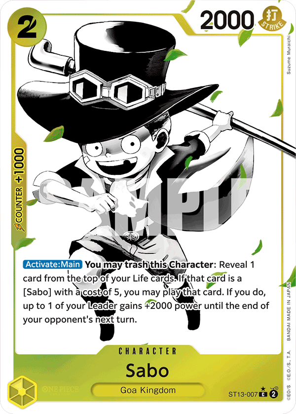 Sabo The Three Brothers Ultra Deck - ST-13 One Piece Card Sabo The Three Brothers Ultra Deck - ST-13 One Piece Card