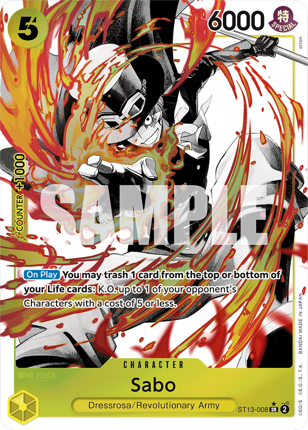 Sabo The Three Brothers Ultra Deck - ST-13 One Piece Card Sabo The Three Brothers Ultra Deck - ST-13 One Piece Card