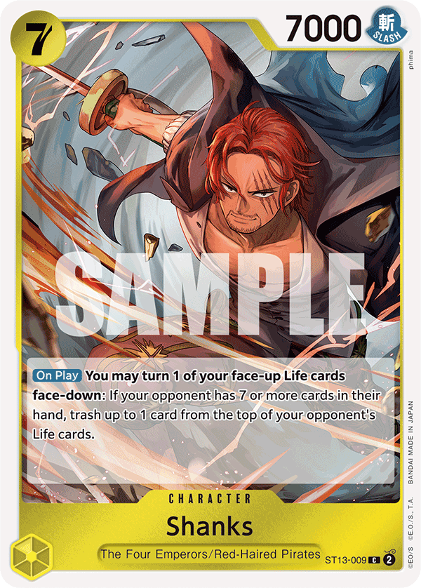 Shanks The Three Brothers Ultra Deck - ST-13 One Piece Card Shanks The Three Brothers Ultra Deck - ST-13 One Piece Card