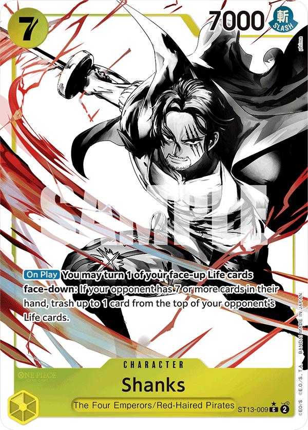 Shanks The Three Brothers Ultra Deck - ST-13 One Piece Card Shanks The Three Brothers Ultra Deck - ST-13 One Piece Card