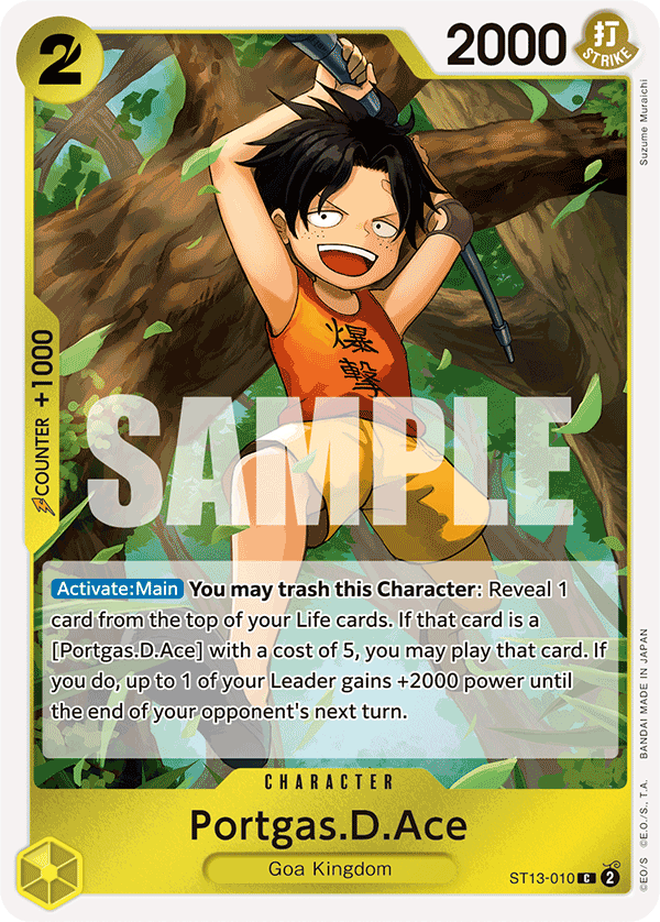 Portgas.D.Ace The Three Brothers Ultra Deck - ST-13 One Piece Card Portgas.D.Ace The Three Brothers Ultra Deck - ST-13 One Piece Card