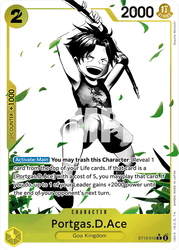 Portgas.D.Ace The Three Brothers Ultra Deck - ST-13 One Piece Card Portgas.D.Ace The Three Brothers Ultra Deck - ST-13 One Piece Card