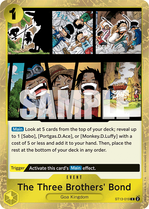 The Three Brothers' Bond The Three Brothers Ultra Deck - ST-13 One Piece Card The Three Brothers' Bond The Three Brothers Ultra Deck - ST-13 One Piece Card