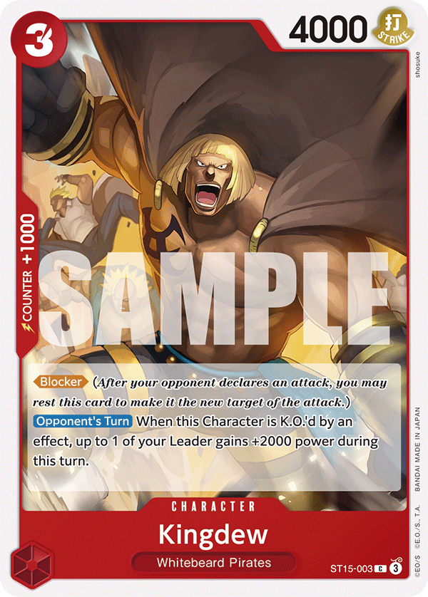 Kingdew Red Edward Newgate Starter Deck - ST-15 One Piece Card Kingdew Red Edward Newgate Starter Deck - ST-15 One Piece Card