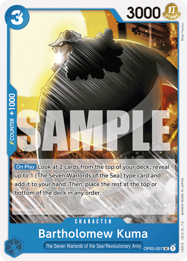 Bartholomew Kuma Blue Donquixote Doflamingo Starter Deck - ST-17 One Piece Card Bartholomew Kuma Blue Donquixote Doflamingo Starter Deck - ST-17 One Piece Card