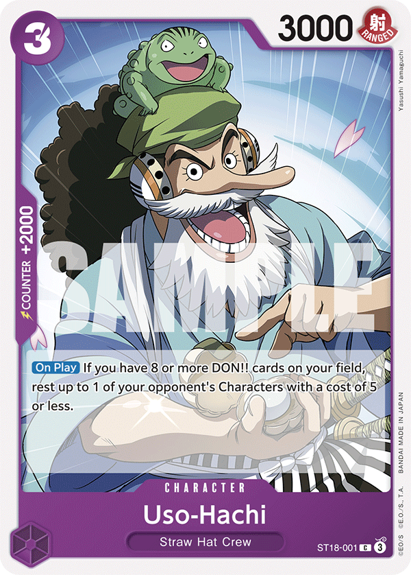 Uso-Hachi Purple Monkey D.Luffy Starter Deck - ST-18 One Piece Card Uso-Hachi Purple Monkey D.Luffy Starter Deck - ST-18 One Piece Card