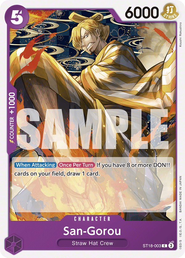 San-Gorou Purple Monkey D.Luffy Starter Deck - ST-18 One Piece Card San-Gorou Purple Monkey D.Luffy Starter Deck - ST-18 One Piece Card